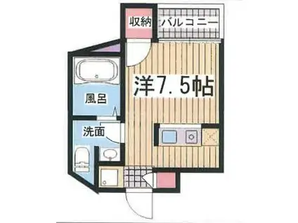 六甲台ベネフィック(ワンルーム/3階)の間取り写真