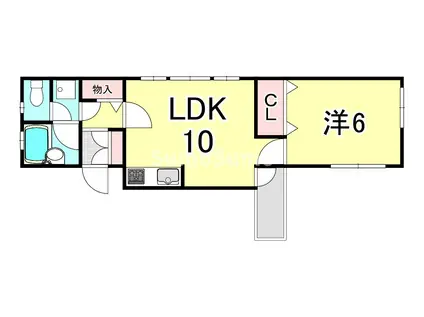 ロイヤルメゾン甲東園IX(1LDK/3階)の間取り写真