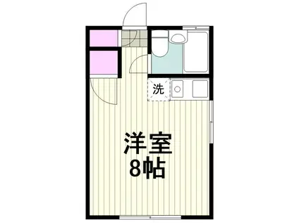 ハイツ上町(ワンルーム/2階)の間取り写真