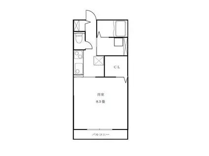 ガノスA・B・C(1K/1階)の間取り写真