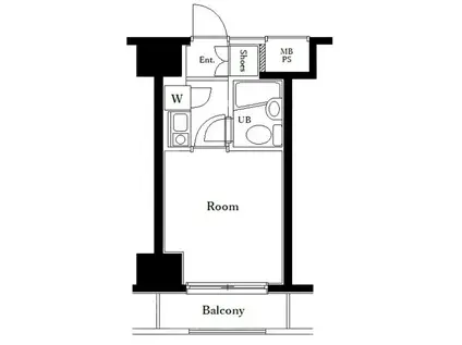 クリオ阪東橋壱番館(1K/2階)の間取り写真