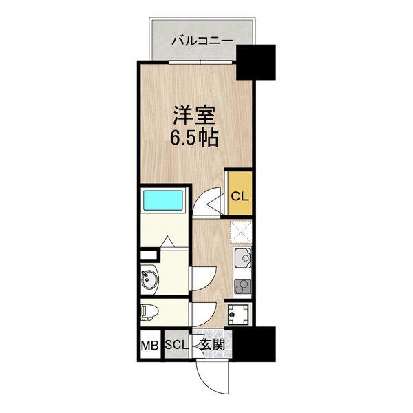 ARTIZA新大阪D.C(1K/2階)の間取り写真