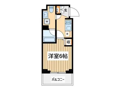 エイチエフ八王子レジデンス(1K/3階)の間取り写真