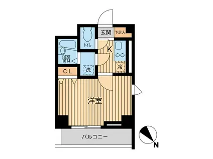 アーデン駒沢大学(1K/12階)の間取り写真