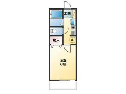 オークスプラザ蓮田(1K/2階)の間取り写真