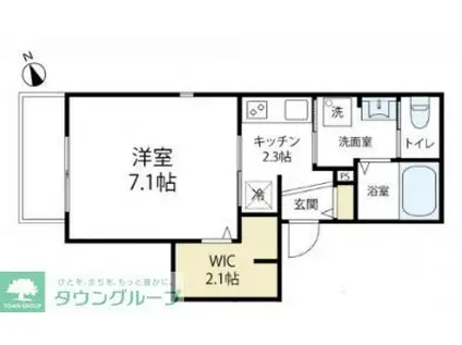 KSG三番館(1K/2階)の間取り写真