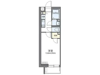レオネクストMITUYOSHI(1K/5階)の間取り写真