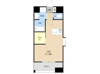 LIBTH南熊本(ワンルーム/3階)の間取り写真