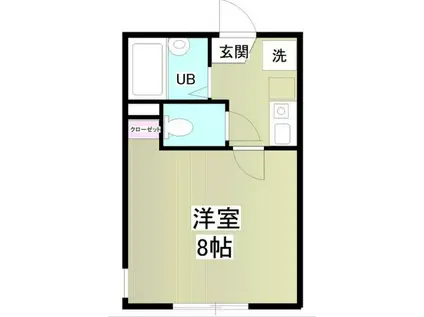 グランソレイユ(1K/3階)の間取り写真