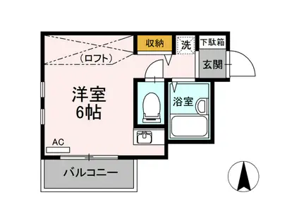 メゾンファインIII(ワンルーム/2階)の間取り写真