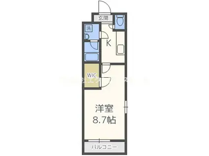 フジパレス杉本町III番館(1K/1階)の間取り写真