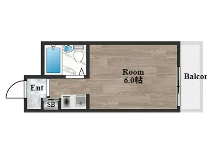 ハイツ八戸ノ里(ワンルーム/1階)の間取り写真