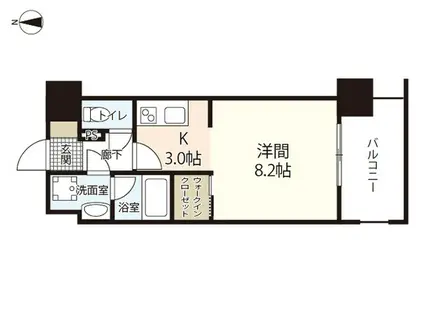 セントラルアヴェニュー下石井(ワンルーム/4階)の間取り写真