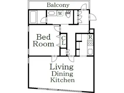 ヴェリタス永福町(1LDK/5階)の間取り写真