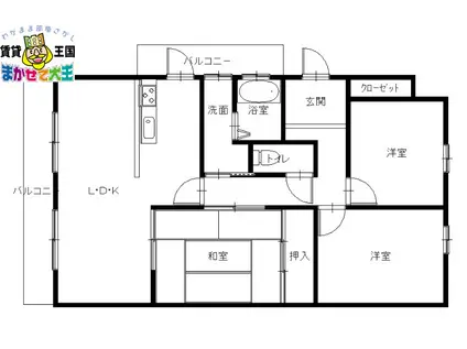 サーパス住吉台(3LDK/6階)の間取り写真