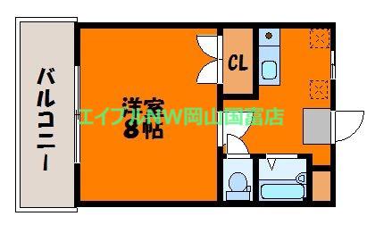 イースト207(1K/3階)の間取り写真