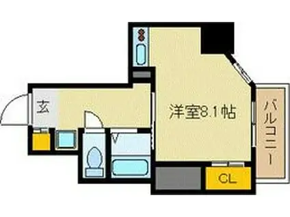 ル・パルトネール梅田北(ワンルーム/7階)の間取り写真