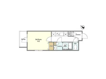 コンポジット代々木(1K/2階)の間取り写真