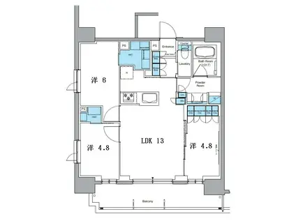 LEFOND PROGRES上野御徒町(3LDK/10階)の間取り写真