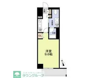 BRILLER八景(1K/4階)の間取り写真