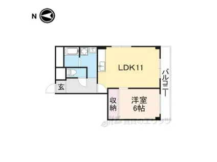 アビタコアⅡ(1LDK/5階)の間取り写真