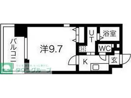 THE BRICKS(1K/6階)の間取り写真