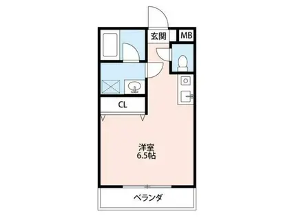 トパーズ湘南(1K/2階)の間取り写真