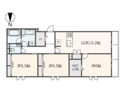 LEBOIS中野(3LDK/2階)の間取り写真