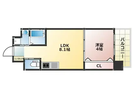 FDS PREX(1LDK/5階)の間取り写真