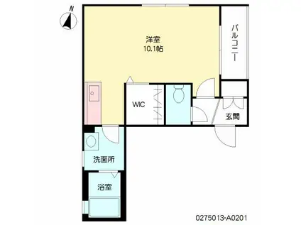 BEREO矢野(ワンルーム/2階)の間取り写真