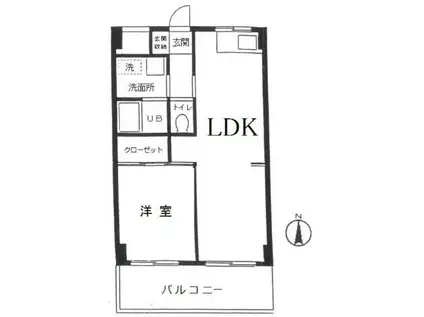 B-WOOD(1LDK/2階)の間取り写真