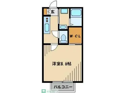 ガーデンハイツ(1K/1階)の間取り写真