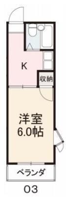コート新北IV(1K/4階)の間取り写真