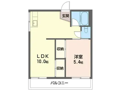 北町サンハイム(2K/1階)の間取り写真