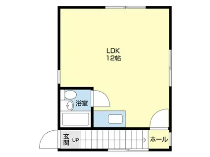 ファミリーハイム西ヶ丘B棟(ワンルーム/2階)の間取り写真