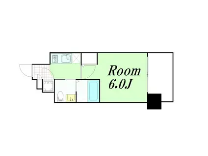 エスリード新北野(1K/4階)の間取り写真