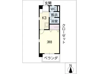 LE DIAMANT BLEUK(1K/2階)の間取り写真