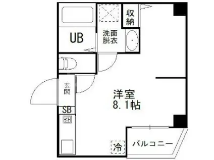 EPガーデン石原(ワンルーム/1階)の間取り写真