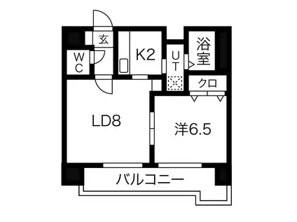 ストラッセ本郷(1LDK/3階)の間取り写真