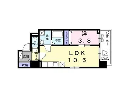 アルテミスコート(1LDK/4階)の間取り写真