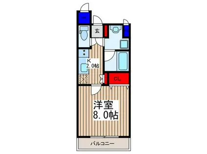 SAIKYO SAKURAGI BL(1K/4階)の間取り写真