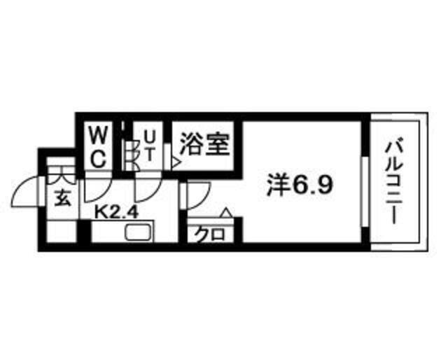 N.S ZEAL大曽根(1K/6階)の間取り写真
