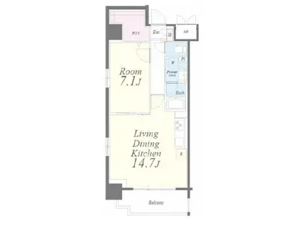 TERA HAUS(1LDK/6階)の間取り写真