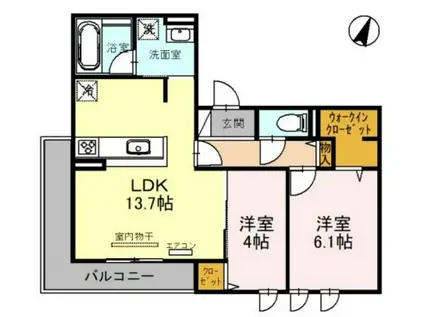 SERENA(2LDK/3階)の間取り写真