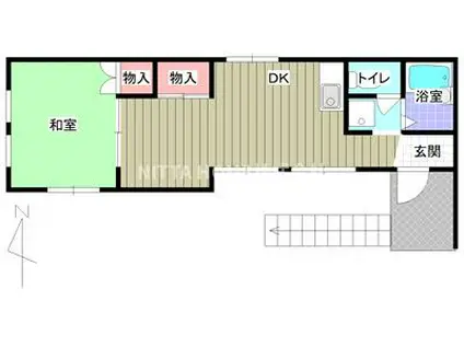 コーポ坪木(1DK/2階)の間取り写真
