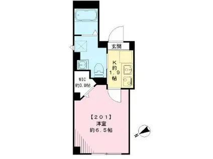 ビアコンダブリュー(1K/2階)の間取り写真