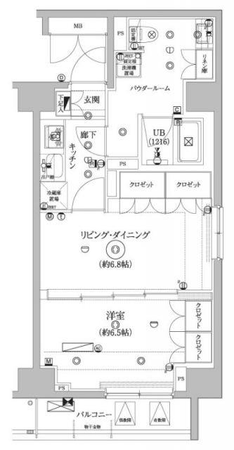 セジョリ墨田イーストIII(2K/8階)の間取り写真