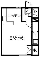 フォーブル神楽(ワンルーム/1階)の間取り写真