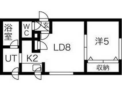 SALVATORE MOTOMACHI(1LDK/2階)の間取り写真