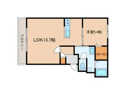 AVANT GARDEVIIアヴァンギャルド7(1LDK/1階)の間取り写真